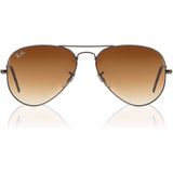 Ray-Ban Aviator Classic Rb3025 Zonnebril voor volwassenen, uniseks, Grau (Grau 004/51, Gläser: Kristall Braun Verlauf), 58 mm