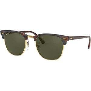 Ray-Ban Zonnebril Clubmaster 3016 W0366 Havana Groen G-15 Grote 51mm