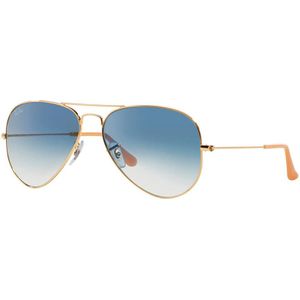 Ray-Ban Zonnebril  Aviator 3025 001/3F Goud Blauw 58mm | Sunglasses