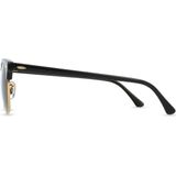 Ray-Ban RB 3016 CLUBMASTER Unisex-Sonnenbrille Vollrand Browline Acetat-Gestell, schwarz