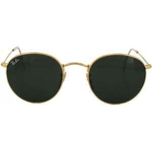 Ray-Ban RB 3447 ROUND METAL Unisex-Sonnenbrille Vollrand Panto Metall-Gestell, gold