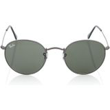 Ray-Ban, Ronde Metalen Zonnebril Grijs, unisex, Maat:50 MM