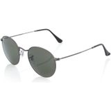 Ray-Ban, Ronde Metalen Zonnebril Grijs, unisex, Maat:50 MM