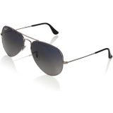 Ray-Ban, Aviator Large Metal RB 3025 Gepolariseerde zonnebril Grijs, unisex, Maat:58 MM