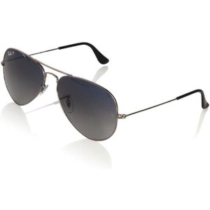 Ray-Ban, Accessoires, unisex, Grijs, 58 MM, Aviator Large Metal RB 3025 Gepolariseerde zonnebril