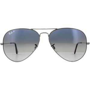 Ray-Ban Aviator Large Metal Rb3025 004/78 - piloot zonnebrillen, mannen, grijs, polariserend