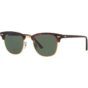 Ray-Ban Clubmaster Rb3016 W0366 - vierkant zonnebrillen, unisex, bruin