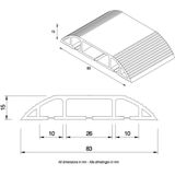 Addit Kabelafdekking 150 Cm - Recht - Grijs