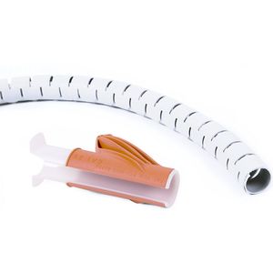 Dataflex Spiraalband, met intrekhulp, wit