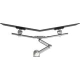 Dataflex Viewmate monitorarm met bridge voor 2 beeldschermen - zilver 52.602