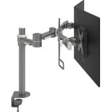 Dataflex Viewmate monitorarm met bridge voor 2 beeldschermen - zilver 52.602