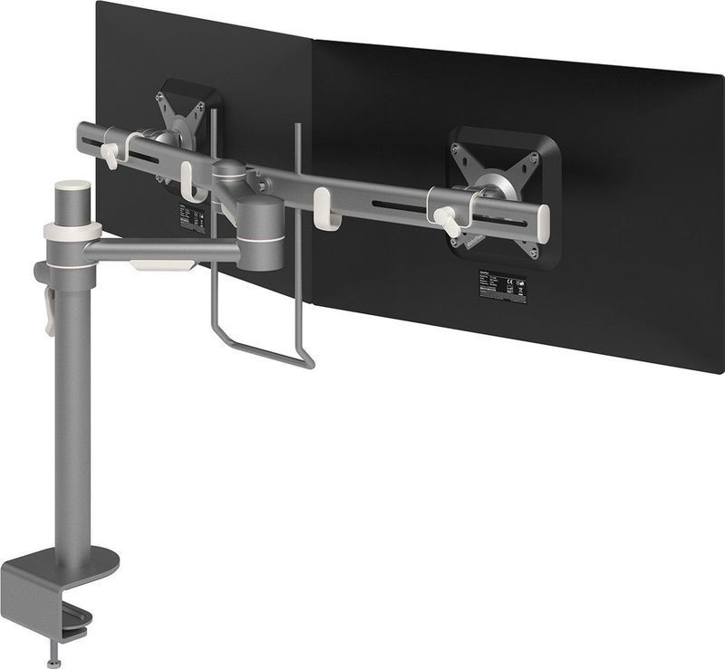 Dataflex Viewmate monitorarm met bridge voor 2 beeldschermen - zilver 52.602
