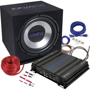 Crunch - CBP500 - Auto HiFi Subwoofer - 500W - Inclusief Versterker en Kabelkit