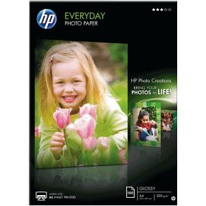HP Everyday glanzend fotopapier, 200 gr/m2, A4, 100 vellen