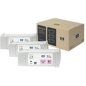 Inktpatroon HP 81 (C5071A) multipack licht magenta 3 stuks (origineel)