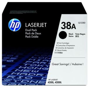 HP 38A 2-pack Black Original LaserJet Toner Cartridges Q1338D tonercartridge 2 stuk(s) Origineel Zwart