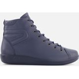 Ecco Soft 2 0 Veterboots blauw Leer - Dames