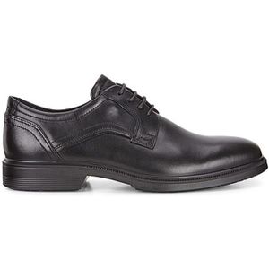 ECCO - Lisbon - Veterschoenen - Zwart - Leer - Rubber Zool