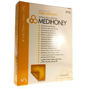 Medihoney Tulle dressing 10x10cm 5 stuks