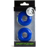 Sport Fucker - Stacker Rings - 2 stuks - Blauw
