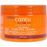 Cantu — Krulcrème met karitéboter met kokos — Hydraterende haarcrème voor gedefinieerde krullen en getextureerd haar — 1 pakje (1 x 340 g)