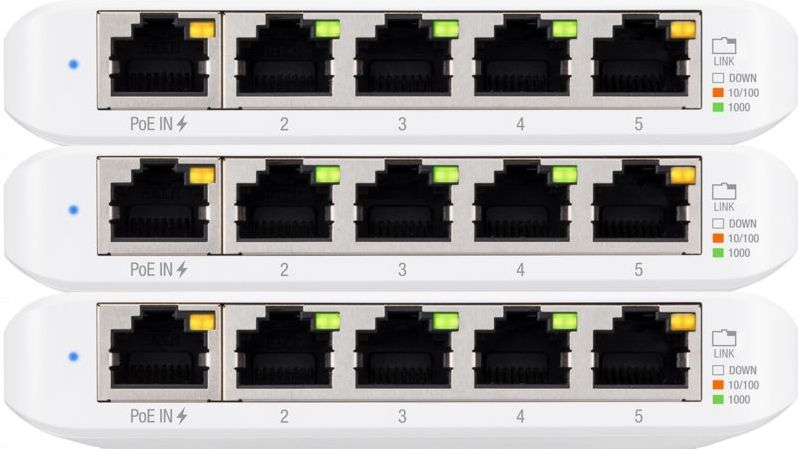 Ubiquiti UniFi Switch FLEX Mini - Fully Managed Netwerkswitch - 5 Poorten - 3 Pack