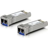 Ubiquiti Uacc-om-sm-10g-d-2 Netwerk Transceiver Module - Zilver - Vezel-optiek - 10.000 Mbit/s