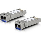 Ubiquiti Uacc-om-sm-10g-d-2 Netwerk Transceiver Module - Zilver - Vezel-optiek - 10.000 Mbit/s