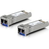 Ubiquiti Uacc-om-sm-10g-d-2 Netwerk Transceiver Module - Zilver - Vezel-optiek - 10.000 Mbit/s