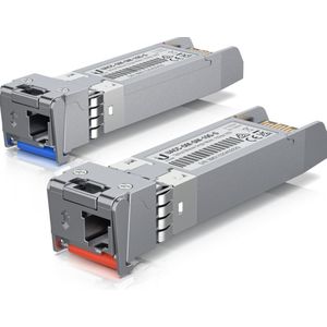 Ubiquiti - UACC-OM-SM-10G-S-Optische Module - Enkelvoudige Modus - 10 Gbps - 20-pak - Zilver