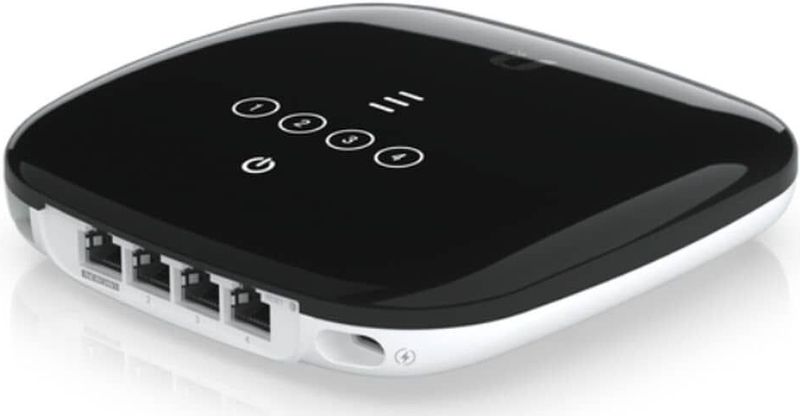 Ubiquiti - UFiber WiFi6 - Router - Zwart - 2x2 MIMO - 4x GbE RJ45 LAN-poorten