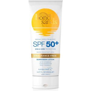 Bondi Sands - Parfumvrije SPF 50+ lotion - waterdichte en hydraterende zonnebrandcrème met SPF50+ voor de gevoelige huid, 150 ml