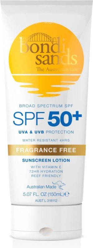 Bondi Sands SPF 50+ Fragrance Free Zonnebrandcrème voor Lichaam SPF 50+ Parfumvrij  150 ml
