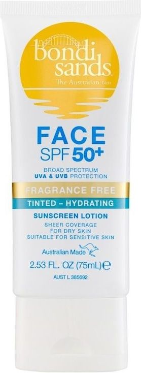 BONDI SANDS - Sunscreen Face Lotion SPF 50+ F/F Tinted – Hydrating