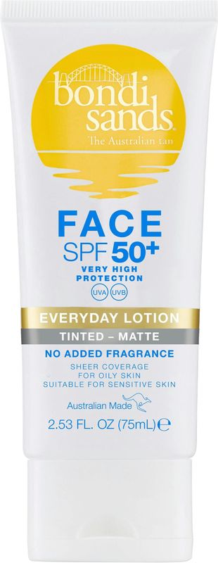 Bondi Sands Sunscreen Face Lotion Tinted - Matte SPF 50+ 75 ml