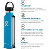 Hydro Flask Standard Mouth Flex Straw Cap Drinkfles (621 ml) - White