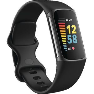 Fitbit Activity Tracker Charge 5 Black Graphite Stainless Steel (fb421bkbk)
