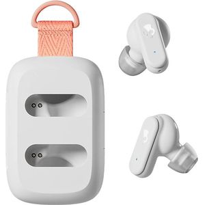 Skullcandy Dime 3 draadloze in-ear hoofdtelefoon, 20 uur batterijduur, microfoon, compatibel met iPhone + Android + Bluetooth-apparaten, wit
