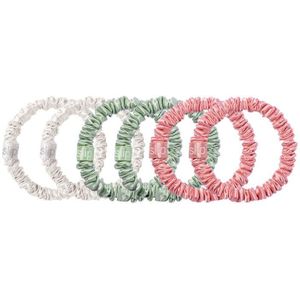 slip Accessoires Hair Care Scrunchies voor dun haar 2x roze + 2x wit + 2 mint 6 Stk. (€ 8,33 / 1 stuks)