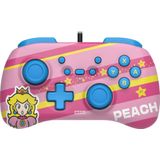 Hori - Mini Peach - Gamecontroller - Roze - Bedraad - Turbofunctie