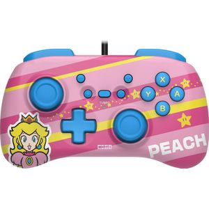 Hori - Mini Peach - Gamecontroller - Roze - Bedraad - Turbofunctie