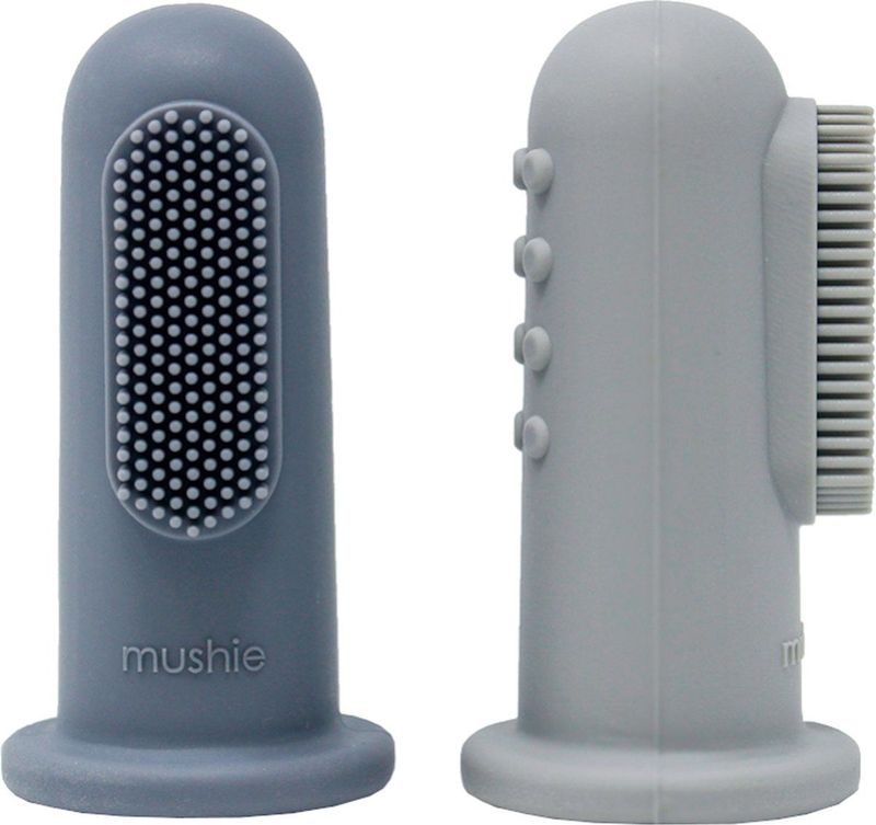 Mushie - Tandenborstel Baby - Set van 2 - Siliconen - BPA-vrij