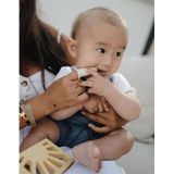 Mushie - Finger Toothbrush - Vingertandenborstel - Clay/Sand - Siliconen - 2 Stuks