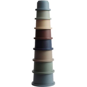Stapeltoren - Mushie - stacking cups - stapelbekers - forrest