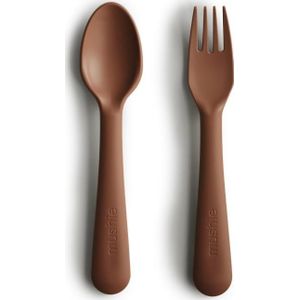 Mushie Bestekset Caramel 2-delig