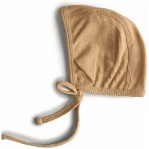 Mushie Babymütze Bonnet Mustard Melange