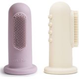 Mushie Baby Tandenborstel Soft Lilac + Ivory (set van 2)