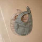mushie Musselin Lätzchen Tradewinds/Baby Blue