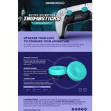 KontrolFreek Action Lotus Thumbsticks - Teal Clear - Playstation 4 & 5