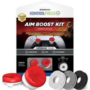 KontrolFreek Inferno AimBoost Thumbsticks + Precision Rings - Rood/Wit (PS5/PS4)